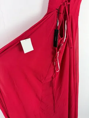 NWT Lulus Strappy To Be Here Red Lace-Up Maxi Dress Size Medium M NEW thumbnail 10