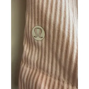 Lululemon Ebb to Street Long Sleeve Ribbed Crop Top Pink‎ Size 4 dye thumbnail 5