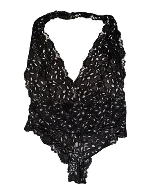 Forever 21 black and silver lace teddy thumbnail 2