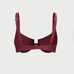 Berlook Burgundy Jacquard Underwire Bikini Top and bottom 57 thumbnail 9
