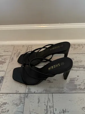 Shein Strappy Heels Black thumbnail 6