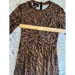 Donna Morgan Full Length Leopard Print‎ Dress Brown Women's Size 8 thumbnail 7