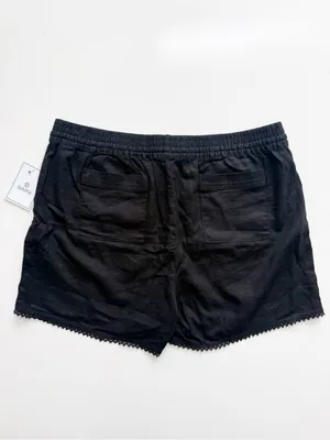NWT Susina Linen Blend Black Shorts Size XL thumbnail 6