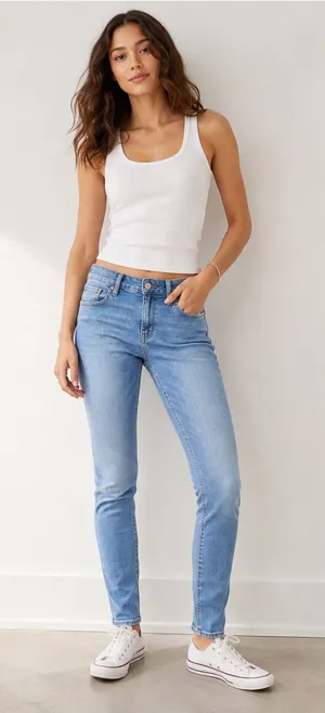 American Eagle Next Level Stretch Skinny Jeans Light Wash thumbnail 1