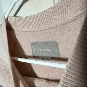 Everlane The Renew Teddy Crewneck Oversized Sweatshirt‎ Blush Pink Organic Small thumbnail 2