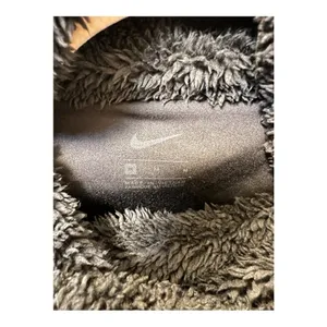 Nike Black Charcoal Gray Sherpa Fleece‎ Pullover Jacket Mens Medium Womens L thumbnail 6
