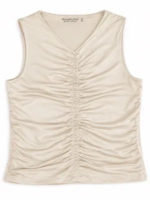 Abercrombie Soft A&F Collection Ruched Tank Top Medium thumbnail 1
