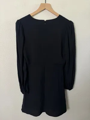 Aritzia Sunday Best Grayson Dress Little Black Dress Long Sleeve‎ Womens Size 6 thumbnail 6
