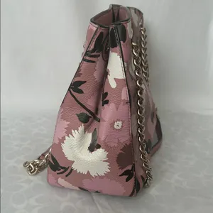Kate Spade NY Briar Lane Gala Pink/Cream Floral Leather Shoulder Bag Purse 🌸🌸 thumbnail 4