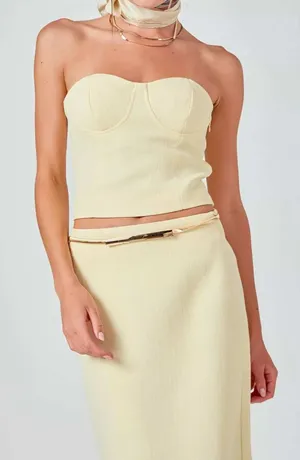 Endless Rose Tweed Strapless‎ Top Size Medium thumbnail 1
