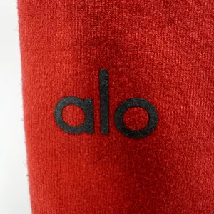 Alo Airlift 7/8 Leggings High Waist Compression Sheen Wide Waistband Bold Red S thumbnail 3