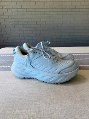Hoka Bondi SR Light Blue Leather Slip Resistant Shoes Women’s Size 9.5 thumbnail 4