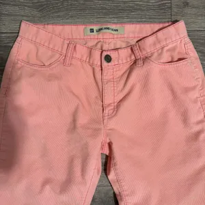 Y2K GAP Long and Lean Stretch Corduroy Pants Women Peach‎ Pink Flare Size W30 thumbnail 2