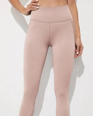 Harmony & Balance Ribbed Dusty Rose Leggings! thumbnail 1