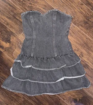 Black Jean Romper thumbnail 1