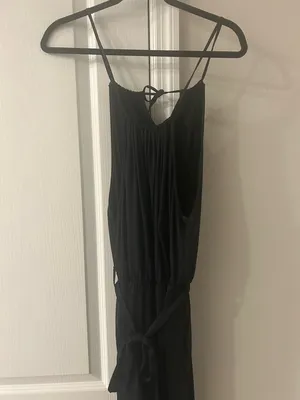 NWT Halara Sleeveless Tie Back Belted Pocket Cut Out Cool Touch Jumpsuit-UPF50+ thumbnail 6