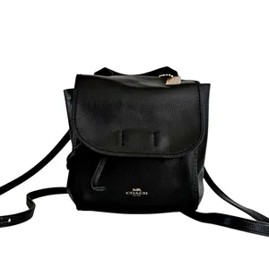 COACH Black Pebbled Leather Derby Backpack F1821 F59819 Daypack thumbnail 4