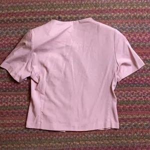 80s VINTAGE BABY PINK BUTTON UP BLOUSE thumbnail 6