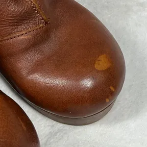 Free People Brown Leather Wooden Platform Clog Booties‎ Made in Spain 40 1012 thumbnail 3