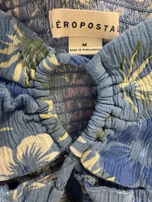 Aeropostale Blue Floral Tie-Front Sundress thumbnail 3