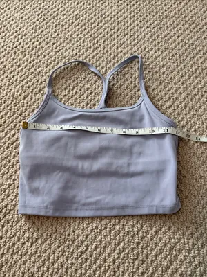 X by Gottex Size Extra Small XS Women's Light Lavender Racerback Crop Bralette thumbnail 2