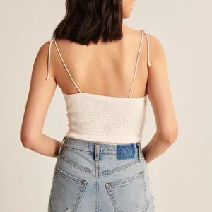 ✨Abercrombie & Fitch White Tie Strap V-Neck Sz Large Cami Top✨ thumbnail 4