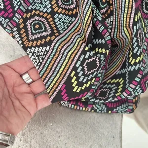 Retro Palazzo Wide Leg Jumpsuit Romper Purple LARGE Bohemian Tribal Tube Y2K thumbnail 7