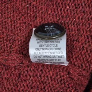 Fortune + Ivy Womens‎ Rust Red Shawl Collar Open Front Button Detail Cardigan M thumbnail 5