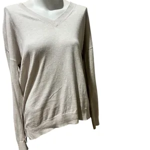 Banana Republic Women's V-Neck Pullover Sweater Beige Standard Size L thumbnail 3