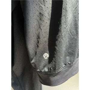Lululemon Final Lap Jacket Black Perforated Mesh Lightweight Athletic Coat thumbnail 11