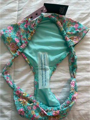 Wild Fable Teal Floral Bikini  thumbnail 6