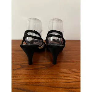 Michael Shannon black sling back heels with bow accent Size 8 thumbnail 4
