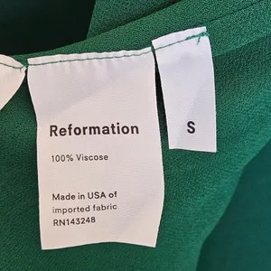 Reformation‎ Hibiscus Maxi Dress in Emerald Green Size Small Cut Out Bow Front thumbnail 6