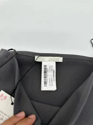 ZARA NWT Gray Strapless Tube Crop Top Size Small | Bandeau Stretch Ribbed thumbnail 7