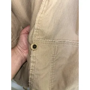 Dress Barn Vtg 90s Tan Wide Wale Corduroy Chore Coat Patch Pocket Barn Jacket M Work Wear thumbnail 11