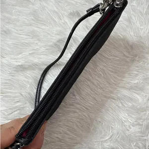Vintage COACH y2k Black Metallic Silver Signature Canvas Wristlet thumbnail 4