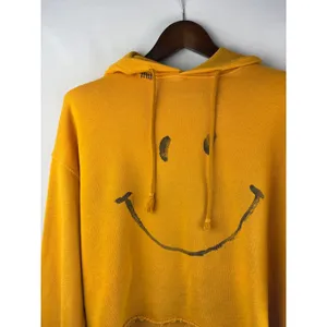 Women’s I.S.M.B.S Medium Yellow Smiley Crop Hoodie thumbnail 2