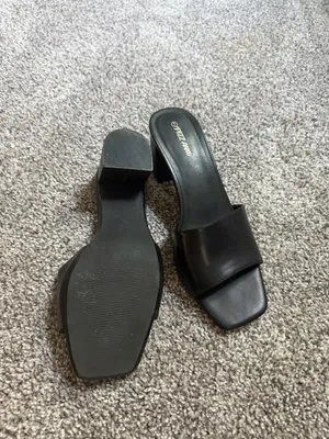 Chunky open toe heels Black Size 7 thumbnail 3