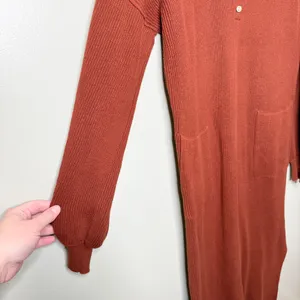 Natural Life On The Road Again Sweater Dress Midi Rust Orange Brown Small Medium thumbnail 7