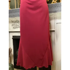 Express Red Cowl Neck Sleeveless Mermaid Midi Dress Size 3/4‎ Vintage Style thumbnail 3