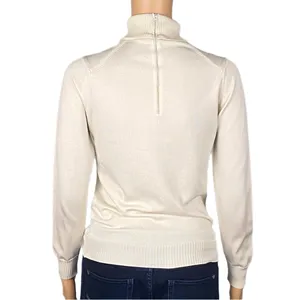 GIVENCHY Sport Vintage 70s Ivory GG Logo Turtleneck Sweater Zipper FLAW Small? thumbnail 10