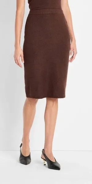 Future Collective Brown Midi Skirt Size XS thumbnail 1