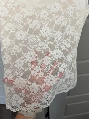 Abercrombie & Fitch Bra-Free Short Sleeve Lace Reversible Top thumbnail 7