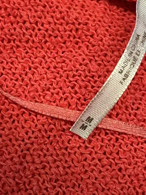 Free People Sweater Tunic Womens Medium Orange Open Knit V Neck Sleeveless Boho thumbnail 11