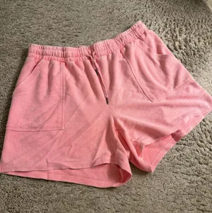 Maurices Pink Coral Corded Ribbed High Rise 5” Drawstring Short - size 1x thumbnail 1