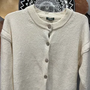 Wild Fable NWT Cream Button Front Cardigan Sweater Braided Shoulder Detail M thumbnail 2