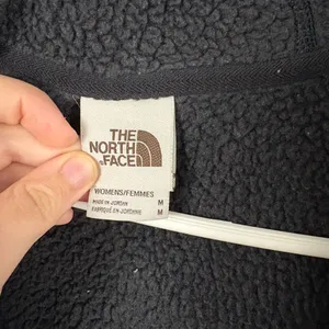 The North Face Black Crescent Hooded Half Zip Fleece Lined Pullover Medium thumbnail 7