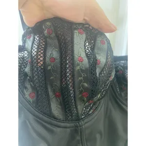 Savage X Fenty Black Bustier Rihanna Renaissance Rose Corset Caviar Size XL thumbnail 6