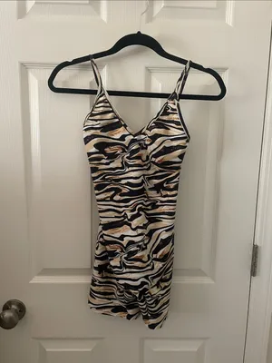Skatie Sydne Bodysuit Romper Weho Animal Print small NWT playsuit summer zebra thumbnail 5