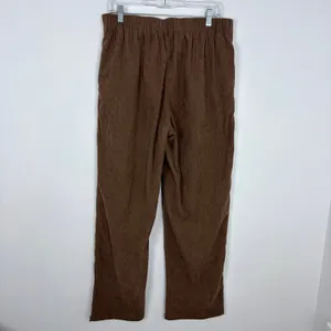 Halara High Rise Corduroy Pleated Straight Pants Soft Casual Brown Large Tall thumbnail 6